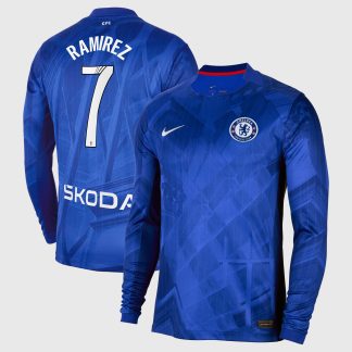Chelsea WSL Nike Home Stadium Shirt 2025-26 - Long Sleeve with Ramírez 7 printing
