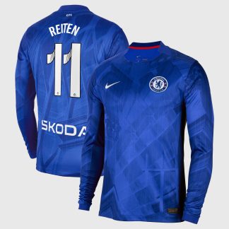 Chelsea WSL Nike Home Stadium Shirt 2025-26 - Long Sleeve with Reiten 11 printing