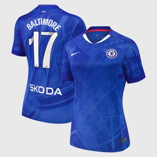Chelsea WSL Nike Home Stadium Shirt 2025-26 - Womens with Baltimore 17 printing