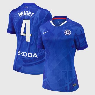 Chelsea WSL Nike Home Stadium Shirt 2025-26 - Womens with Bright 4 printing