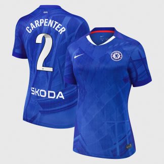 Chelsea WSL Nike Home Stadium Shirt 2025-26 - Womens with Carpenter 2 printing