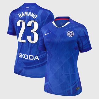 Chelsea WSL Nike Home Stadium Shirt 2025-26 - Womens with Hamano 23 printing
