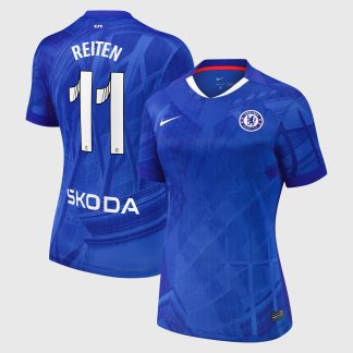 Chelsea WSL Nike Home Stadium Shirt 2025-26 - Womens with Reiten 11 printing