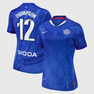 Chelsea WSL Nike Home Stadium Shirt 2025-26 - Womens with Thompson 12 printing