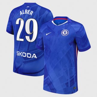Chelsea WSL Nike Home Stadium Shirt 2025-26 with Alber 29 printing