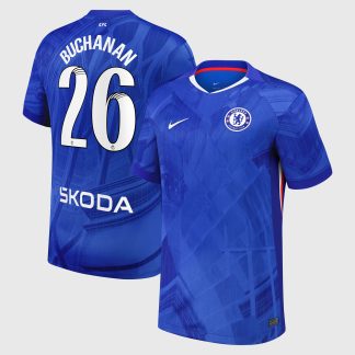 Chelsea WSL Nike Home Stadium Shirt 2025-26 with Buchanan 26 printing