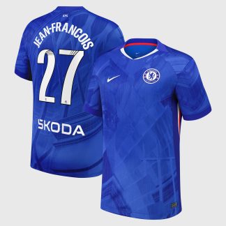 Chelsea WSL Nike Home Stadium Shirt 2025-26 with Jean-Francois 27 printing