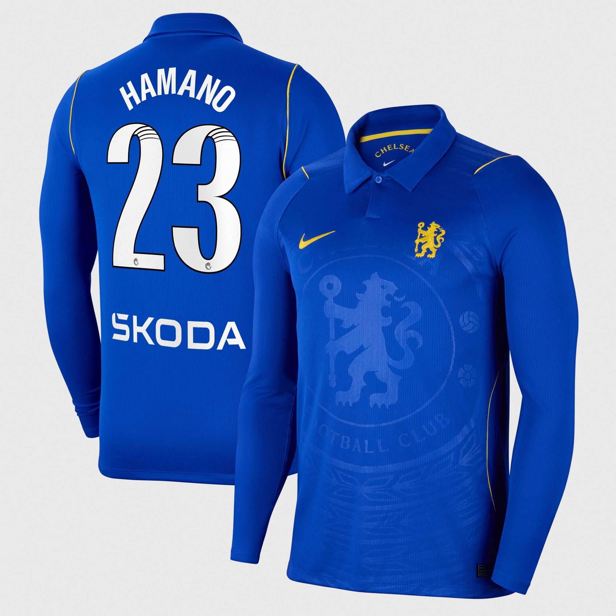 Chelsea WSL Nike Home Stadium Shirt 2026-27 - Long Sleeve with Hamano 23 printing
