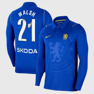 Chelsea WSL Nike Home Stadium Shirt 2026-27 - Long Sleeve with Walsh 21 printing