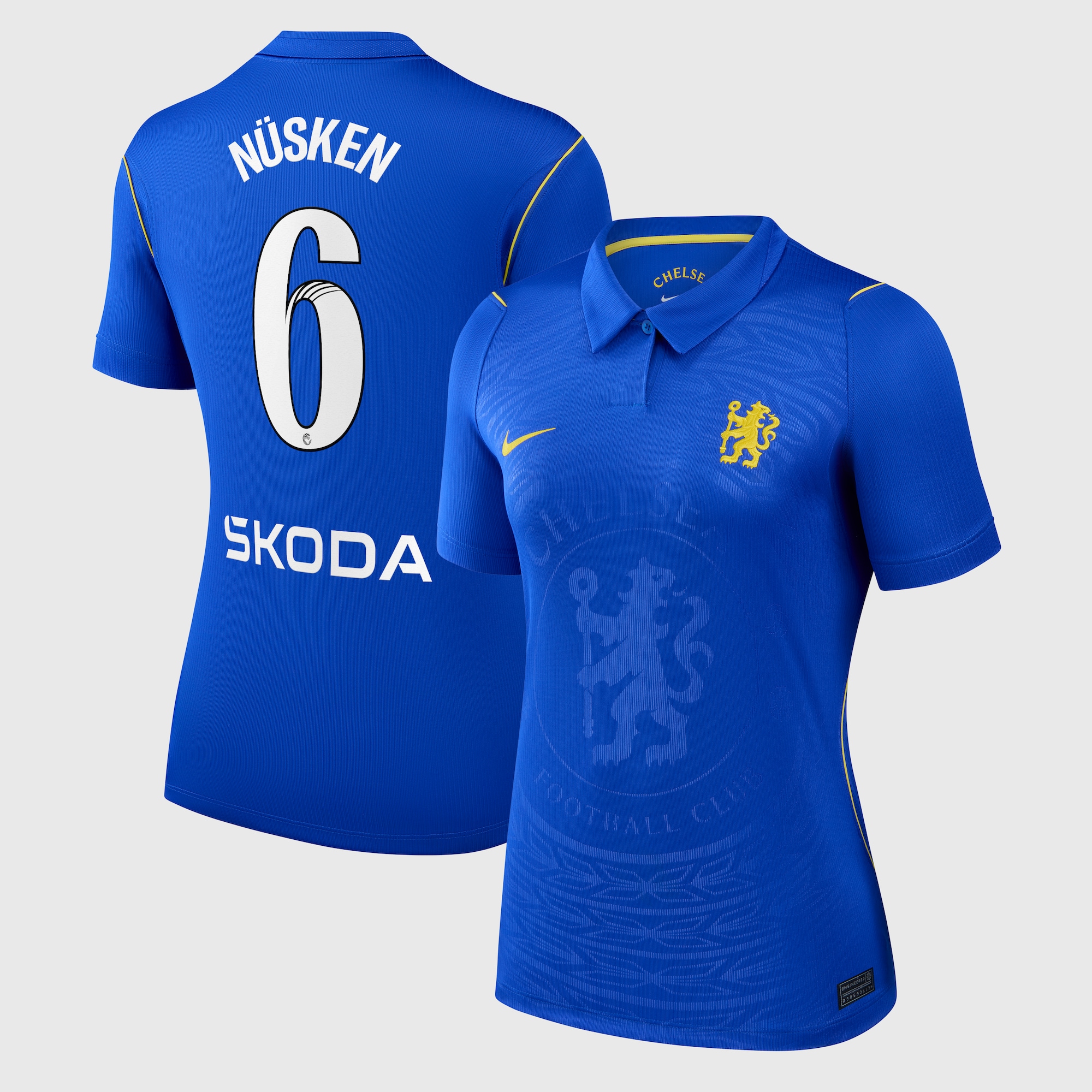 Chelsea WSL Nike Home Stadium Shirt 2026-27 - Womens with Nüsken 6 printing