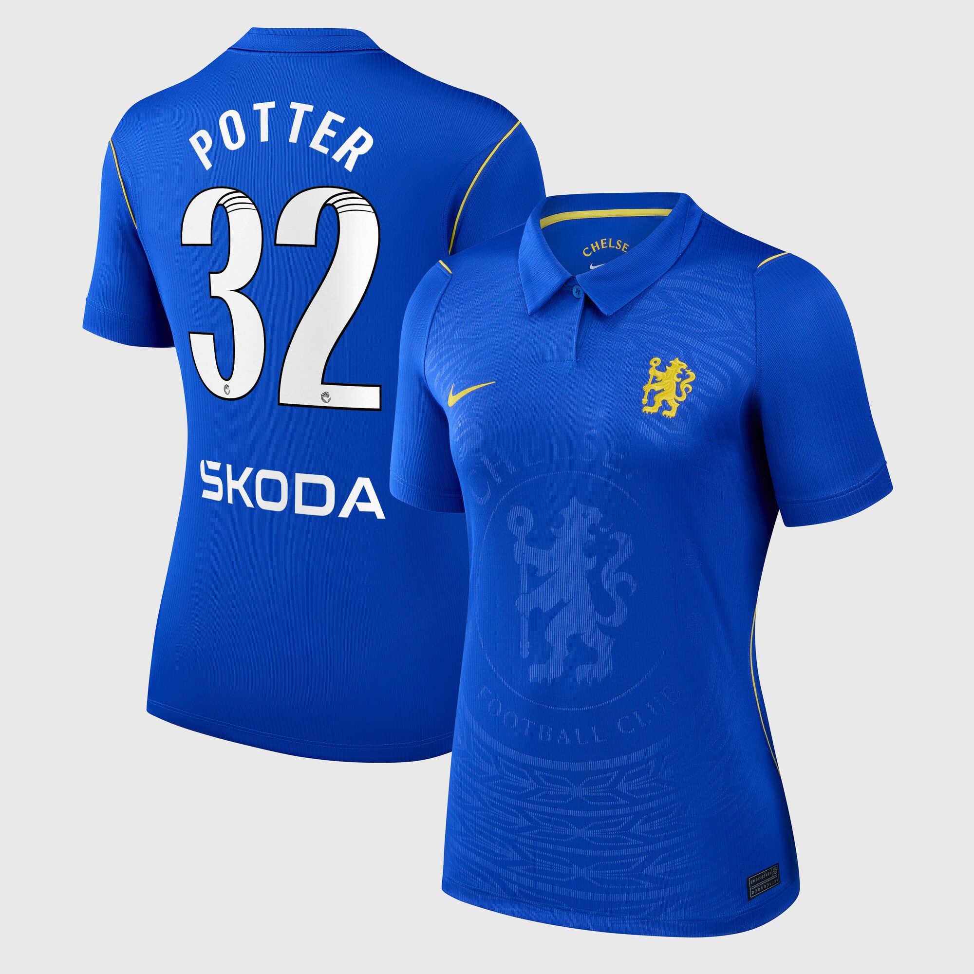 Chelsea WSL Nike Home Stadium Shirt 2026-27 - Womens with Potter 32 printing