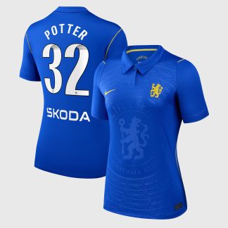 Chelsea WSL Nike Home Stadium Shirt 2026-27 - Womens with Potter 32 printing