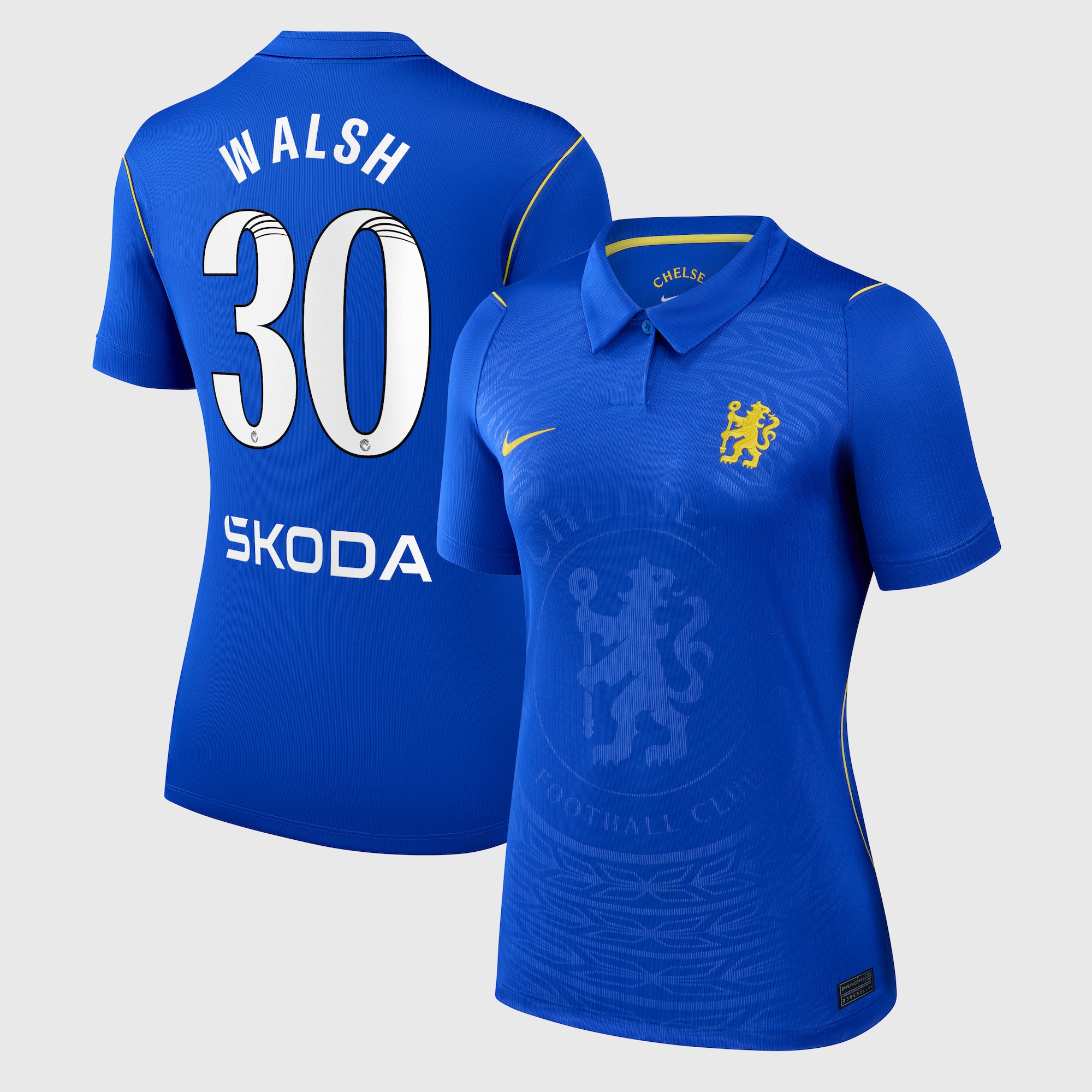 Chelsea WSL Nike Home Stadium Shirt 2026-27 - Womens with Walsh 30 printing