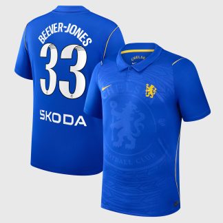 Chelsea WSL Nike Home Stadium Shirt 2026-27 with Beever-Jones 33 printing