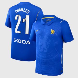 Chelsea WSL Nike Home Stadium Shirt 2026-27 with Charles 21 printing