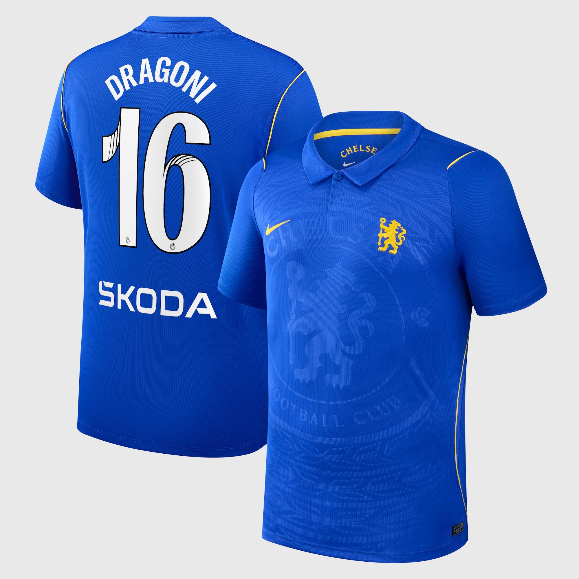 Chelsea WSL Nike Home Stadium Shirt 2026-27 with Dragoni 16 printing