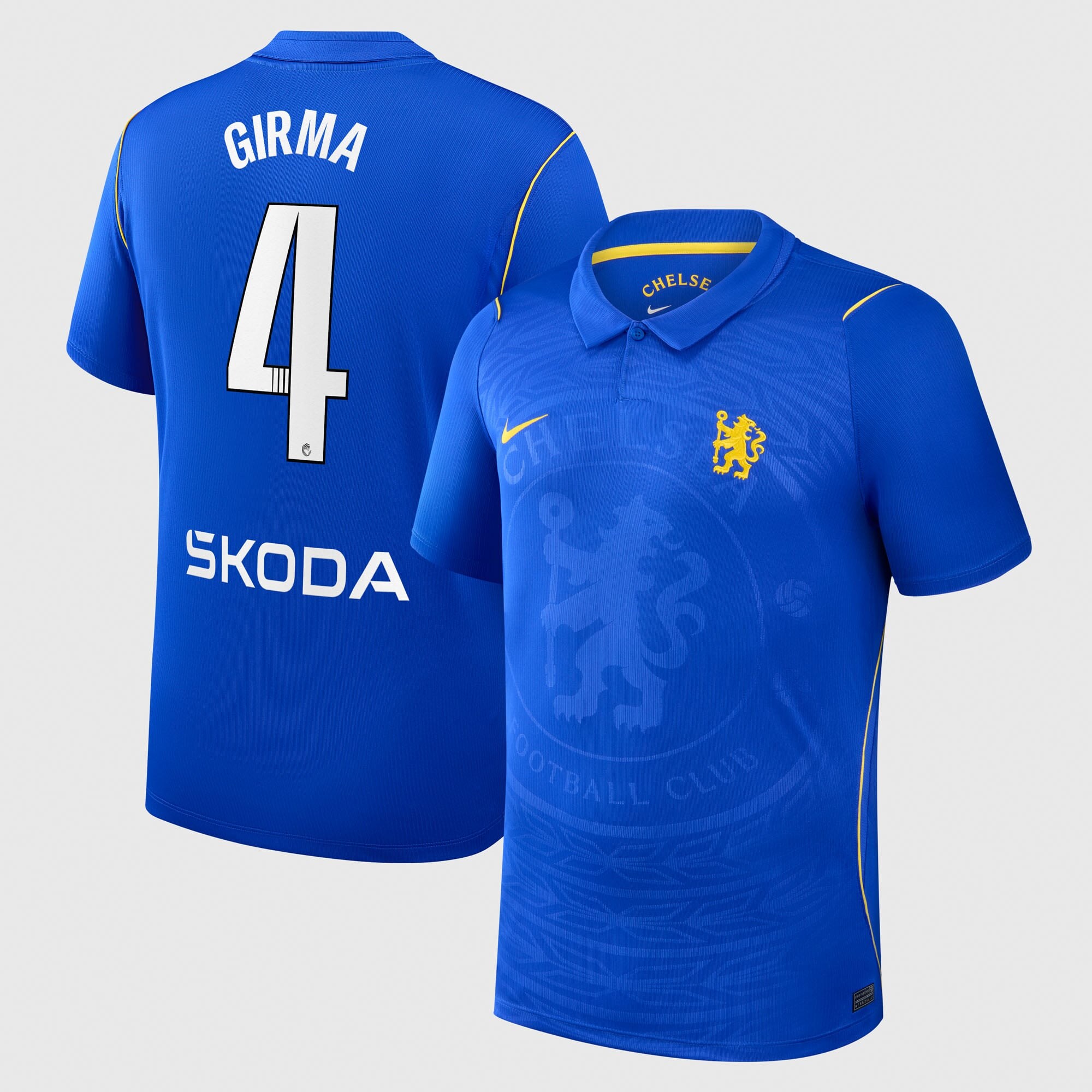 Chelsea WSL Nike Home Stadium Shirt 2026-27 with Girma 4 printing