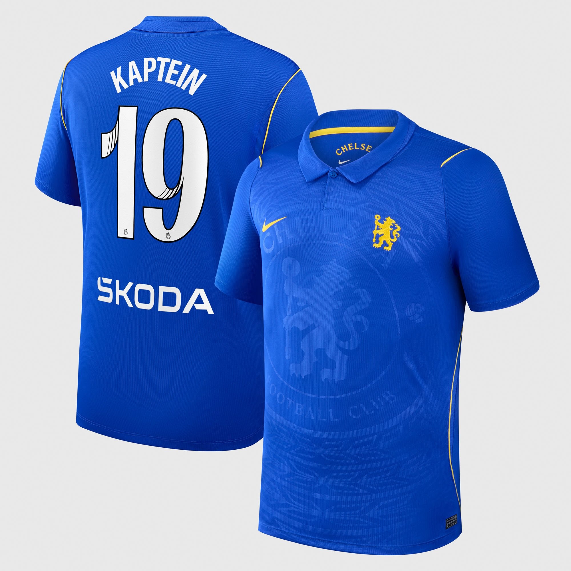 Chelsea WSL Nike Home Stadium Shirt 2026-27 with Kaptein 19 printing