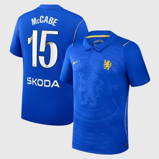 Chelsea WSL Nike Home Stadium Shirt 2026-27 with McCabe 15 printing
