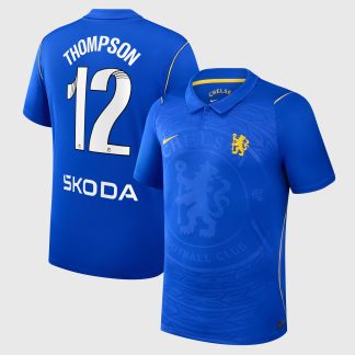 Chelsea WSL Nike Home Stadium Shirt 2026-27 with Thompson 12 printing