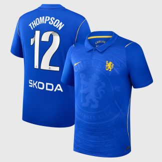 Chelsea WSL Nike Home Stadium Shirt 2026-27 with Thompson 12 printing