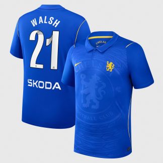 Chelsea WSL Nike Home Stadium Shirt 2026-27 with Walsh 21 printing
