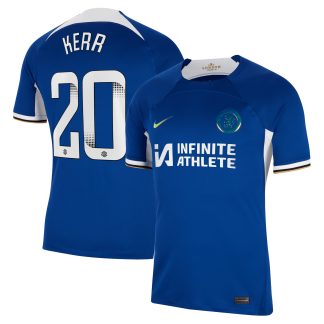 Chelsea WSL Nike Home Stadium Sponsored Shirt 2023-24 with Kerr 20 printing