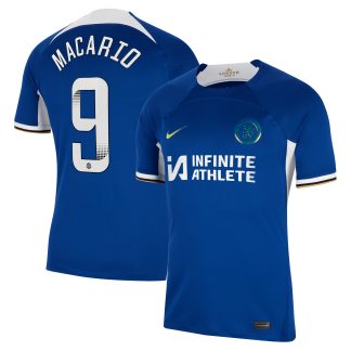 Chelsea WSL Nike Home Stadium Sponsored Shirt 2023-24 with Macario 9 printing