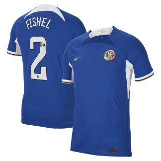 Chelsea WSL Nike Home Vapor Match Shirt 2023-24 with Fishel 2 printing