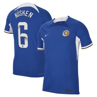 Chelsea WSL Nike Home Vapor Match Shirt 2023-24 with Nüsken 6 printing