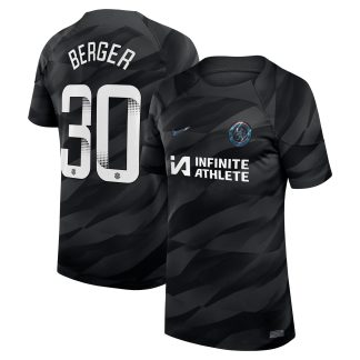 Chelsea WSL Nike Stadium Goalkeeper Sponsored Shirt 2023-24 - Kids with Berger 30 printing
