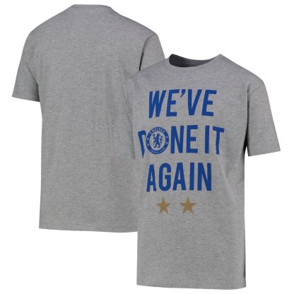 Chelsea We've Done It Again T-Shirt - Grey Marl - Kids