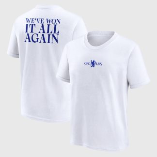 Chelsea We've Won It All 'Again' Graphic T-Shirt - White - Kids